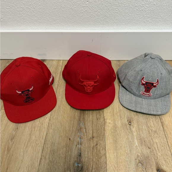 Chicago Bulls Hat Lot New Era Mitchell & Ness Snapback Fitted NBA Bundle